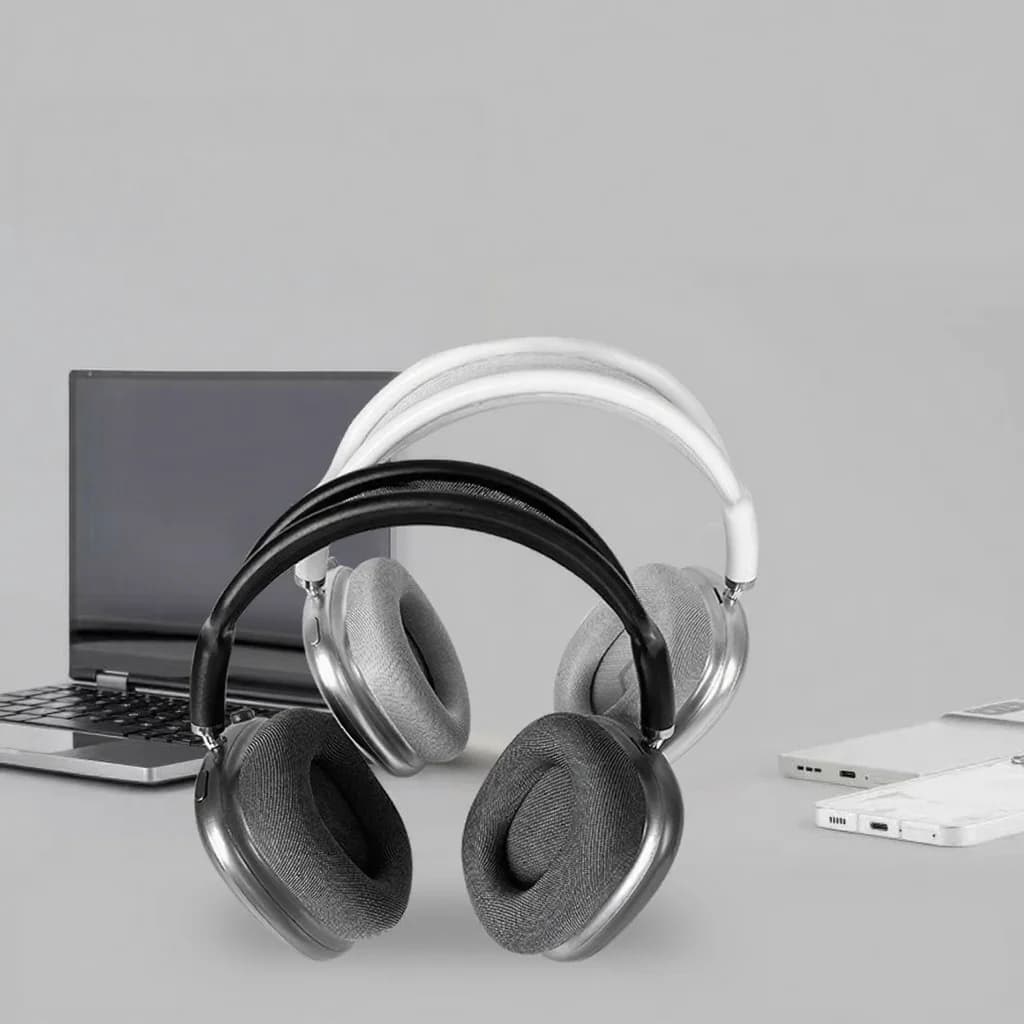 Auriculares inalámbricos circumaurales con almohadillas magnéticas y diadema de malla