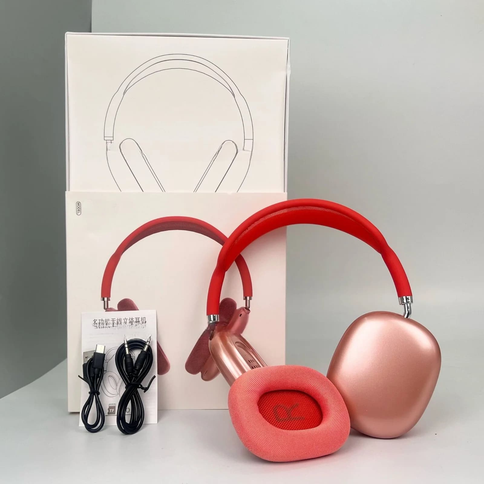 Auriculares inalámbricos supraaurales con copas magnéticas y diadema de malla