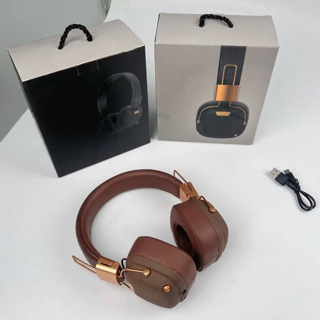 Auriculares Bluetooth inalámbricos supraaurales retro con modos de sonido EQ