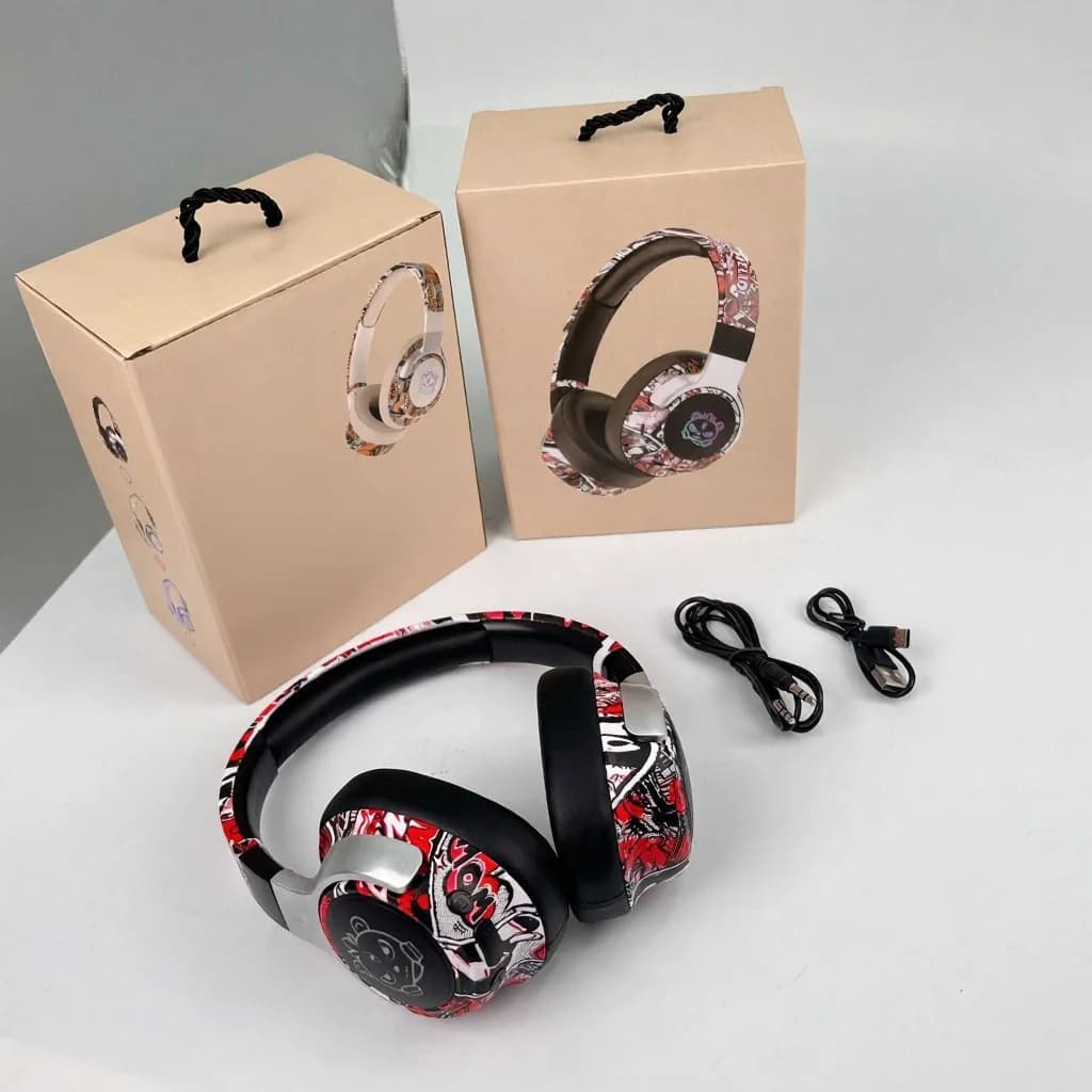 Auriculares Inalámbricos Circumaurales Graffiti con Radio FM y Larga Duración de Batería