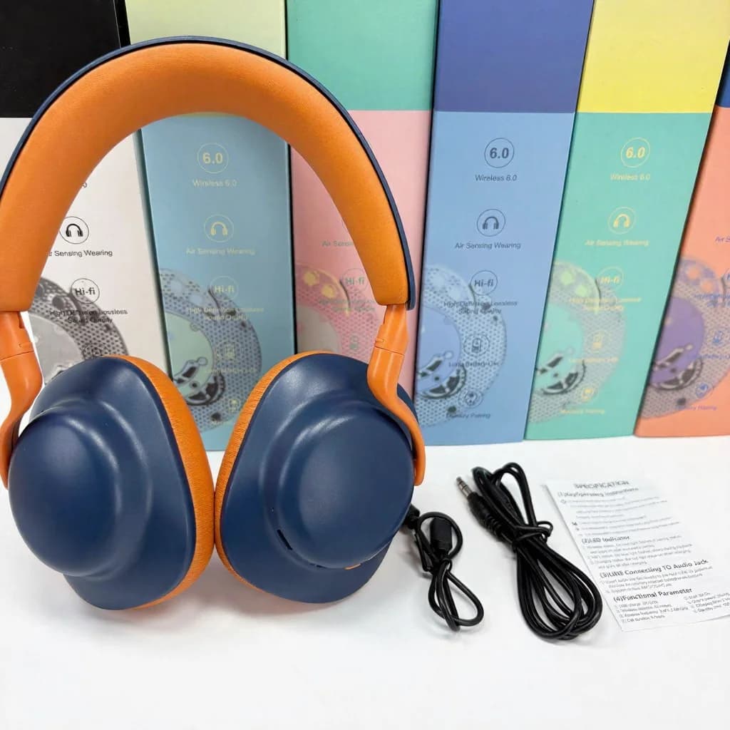 Auriculares Inalámbricos Bluetooth Circumaurales con Radio FM y Carga Type-C