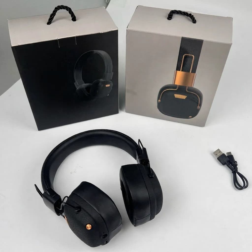 Auriculares Bluetooth retro supraaurales con modos EQ y diseño plegable
