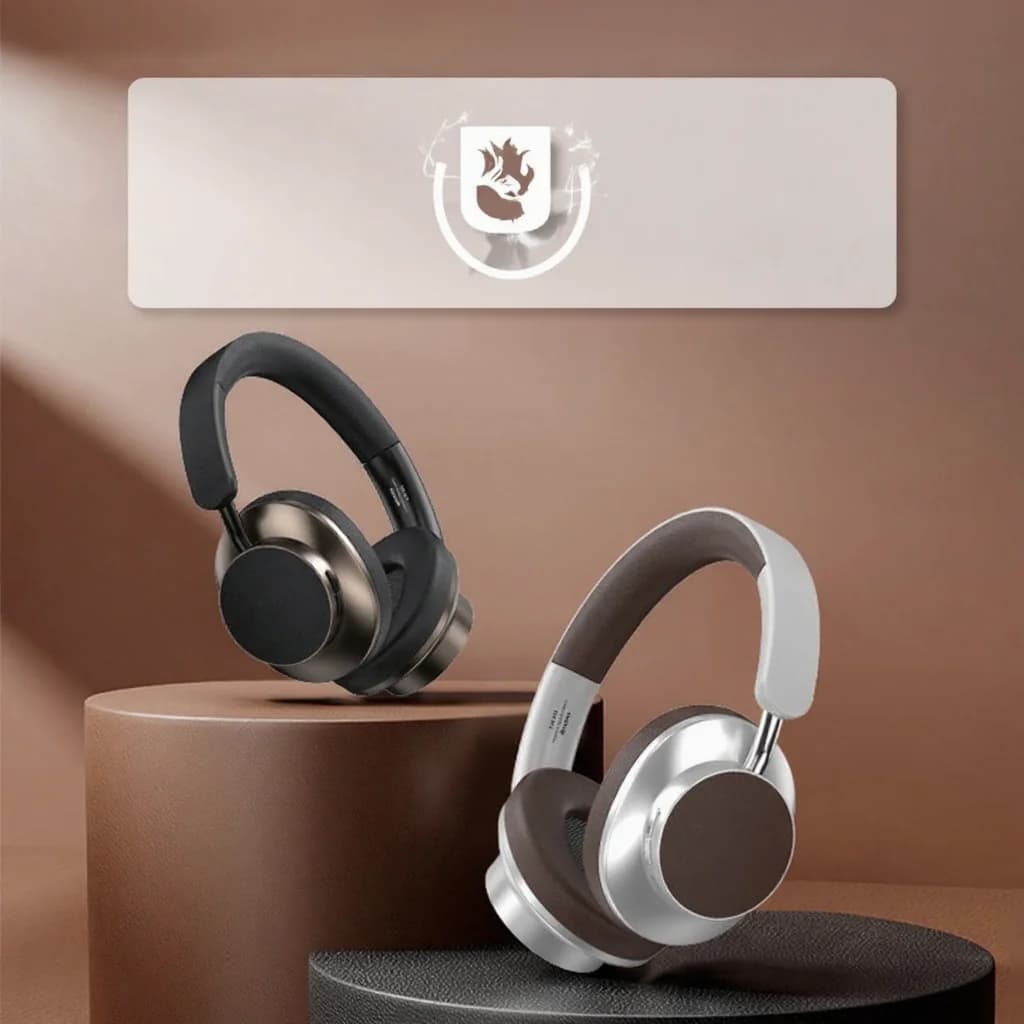 Auriculares Retro Inalámbricos Bluetooth con Radio FM y Ranura para Tarjeta TF