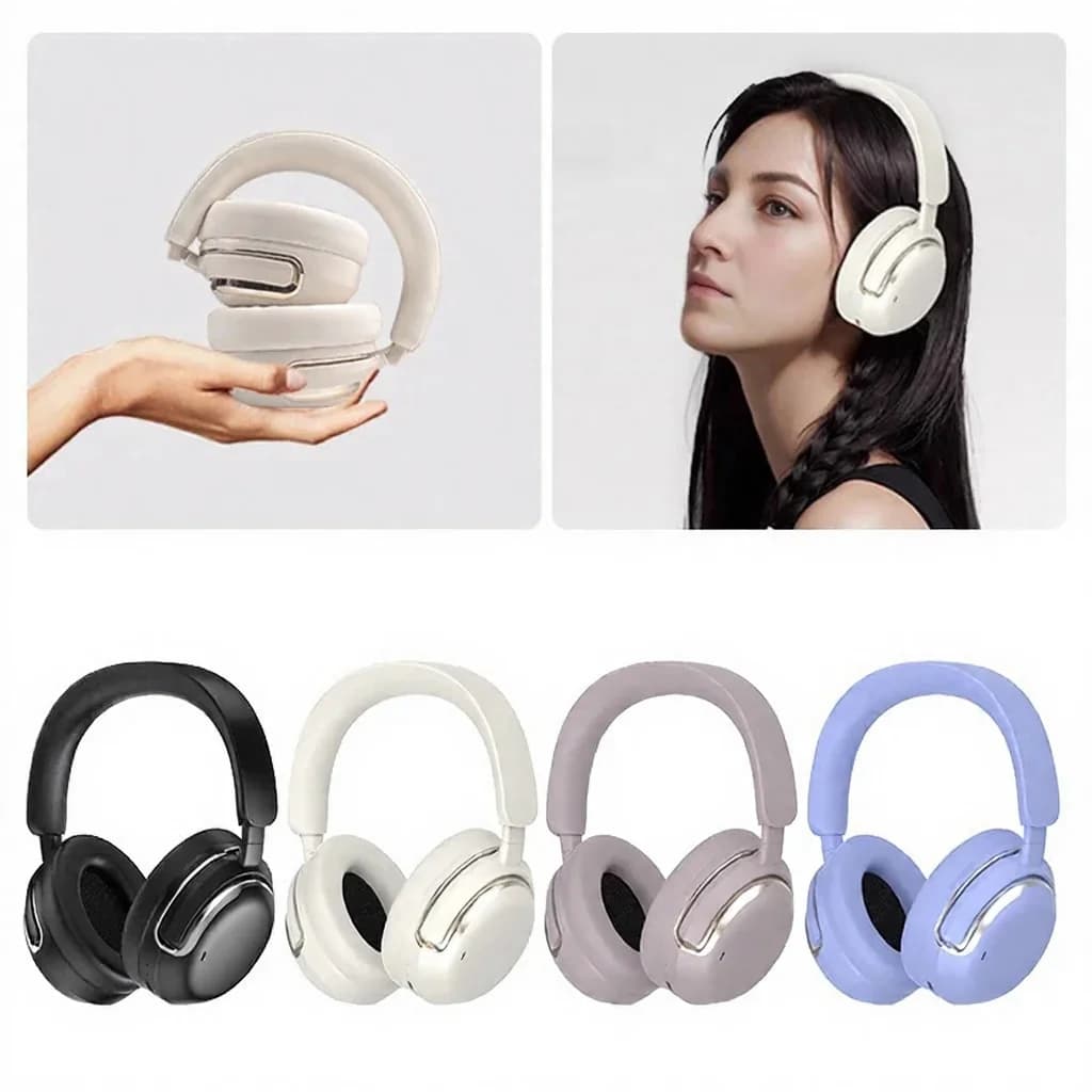 Auriculares inalámbricos supraaurales con cancelación activa de ruido y larga batería