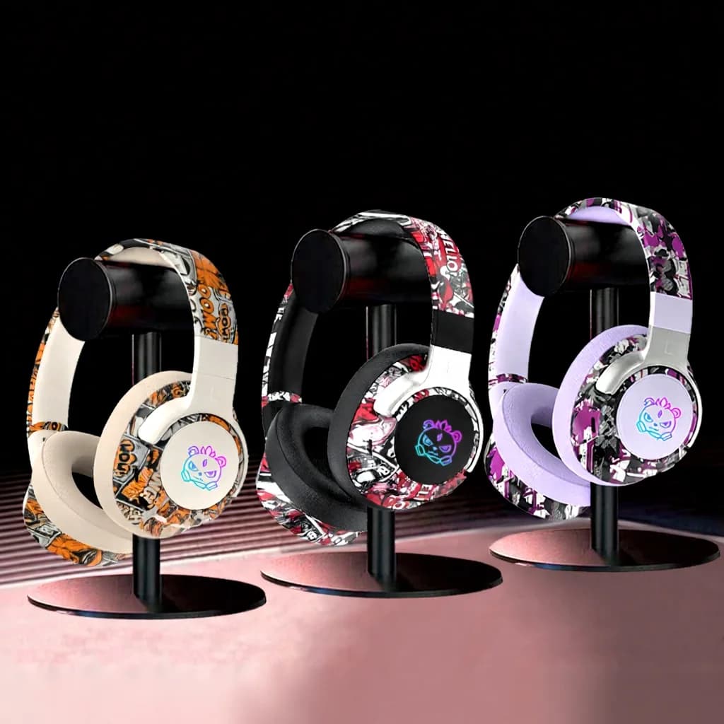 Auriculares Inalámbricos Circumaurales Graffiti con Radio FM y Larga Duración de Batería