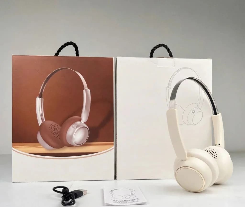 Auriculares Inalámbricos Retro de Diadema con Radio FM y Bluetooth 5.4
