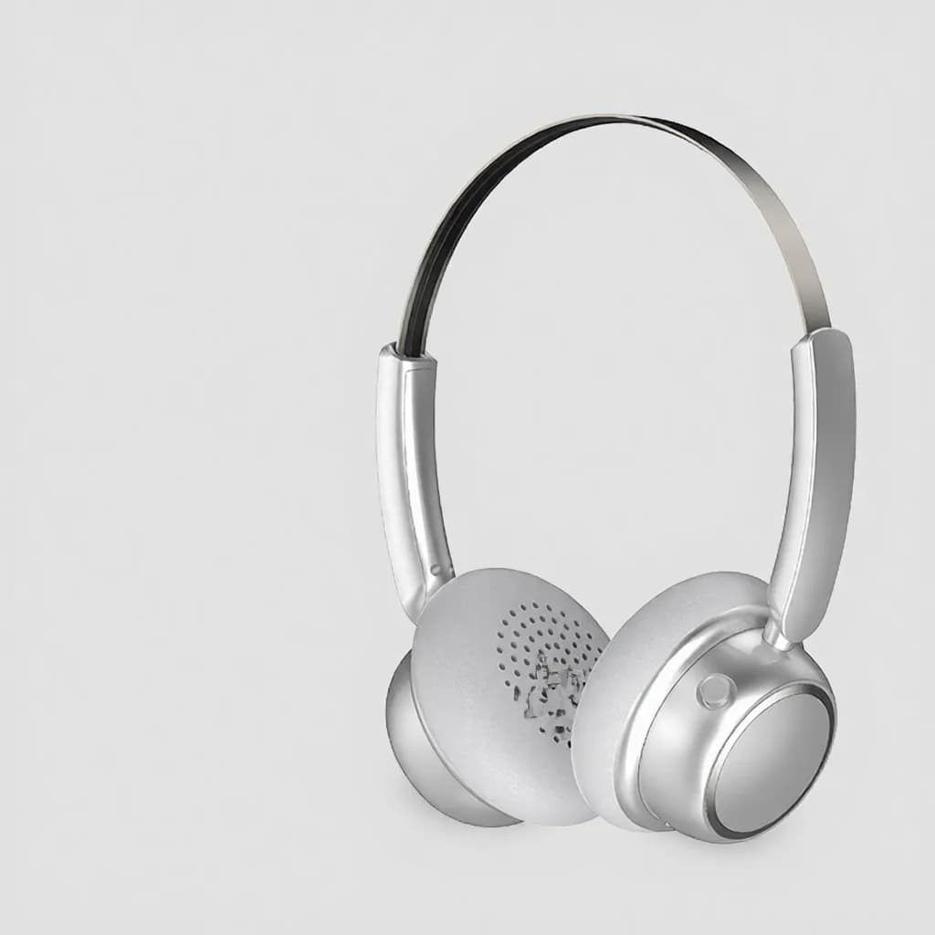 Auriculares inalámbricos Bluetooth retro con diadema de metal y larga duración de batería