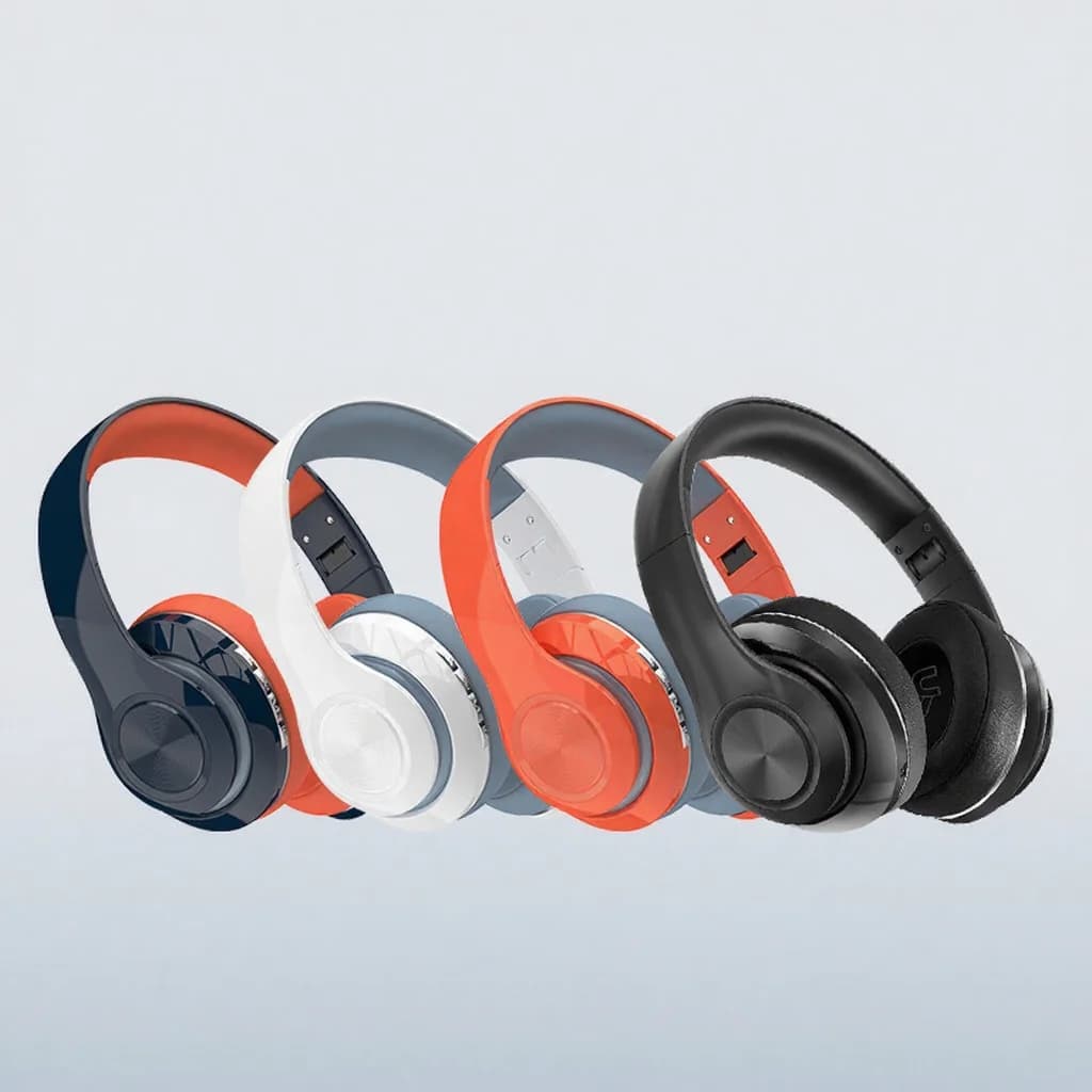 Auriculares Inalámbricos Diadema con Radio FM y Ranura para Tarjeta TF