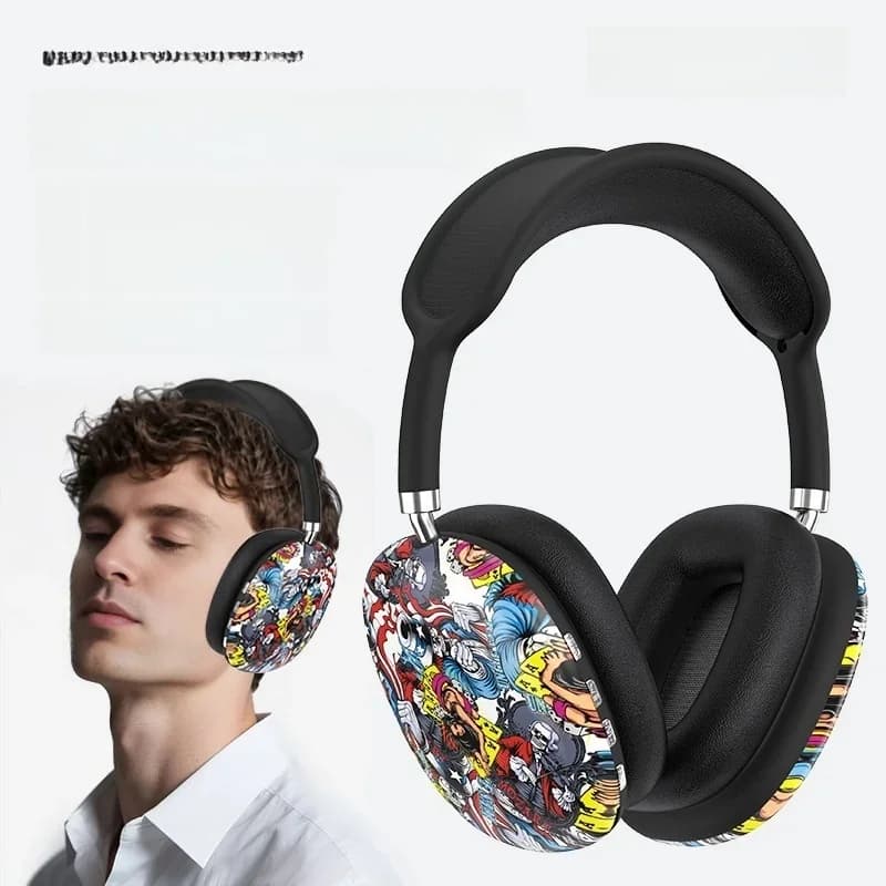Auriculares Bluetooth Circumaurales Graffiti con Radio FM y Ranura para Tarjeta TF