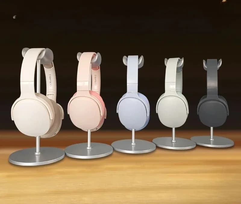 Auriculares inalámbricos Bluetooth circumaurales con radio FM y ranura para tarjeta TF