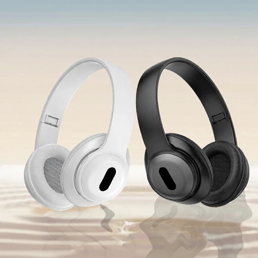 Auriculares inalámbricos supraaurales Bluetooth con radio FM y ranura para tarjeta TF