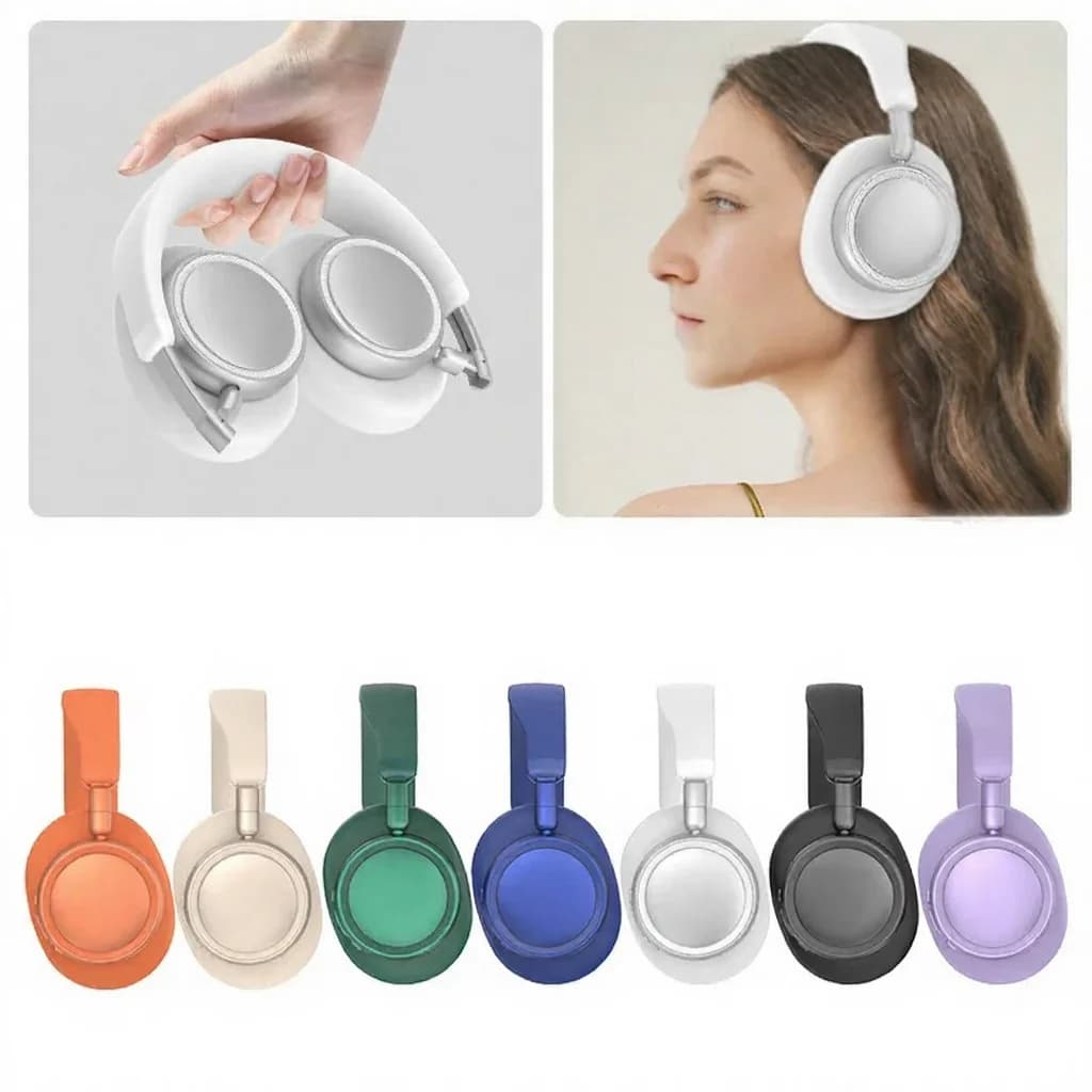 Auriculares Plegables con ANC, Diseño Compacto, 30H de Batería