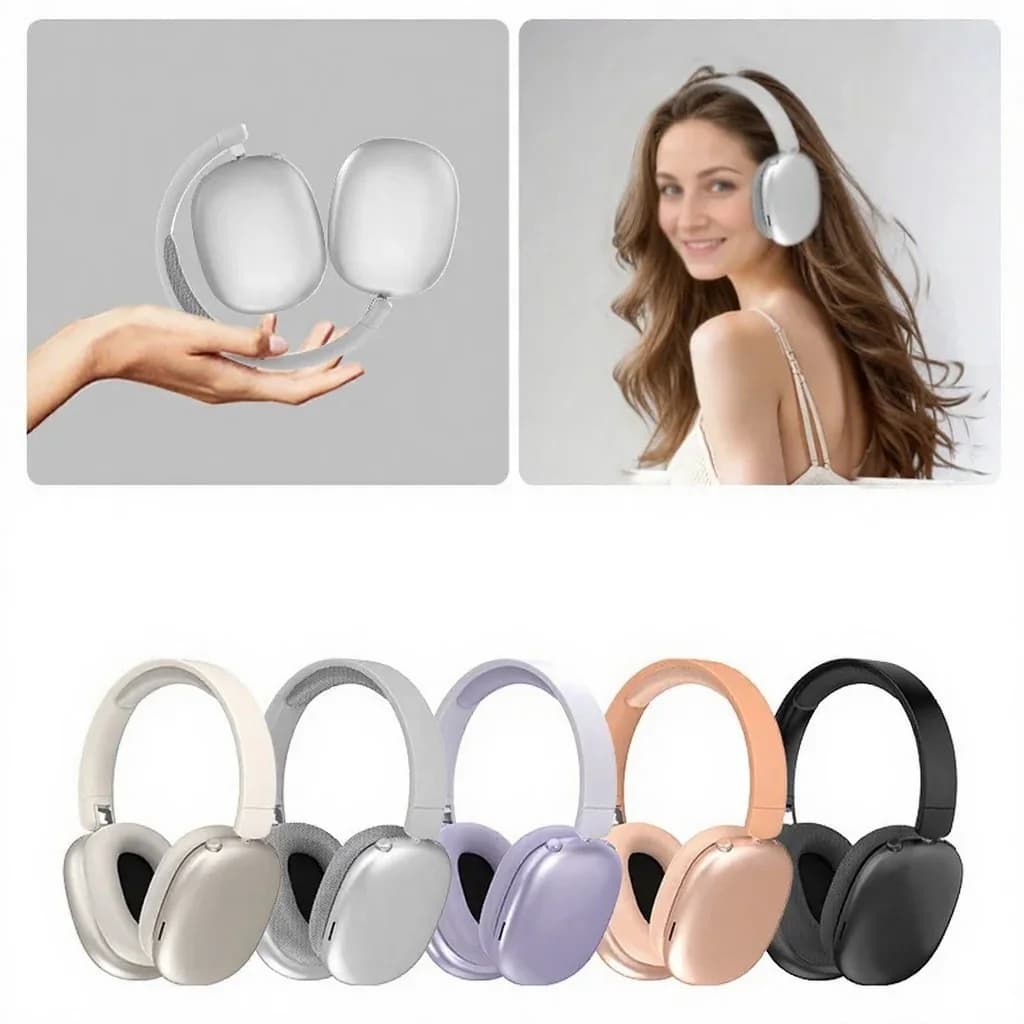 Auriculares Inalámbricos Bluetooth de Diadema con Radio FM y Ranura para Tarjeta TF