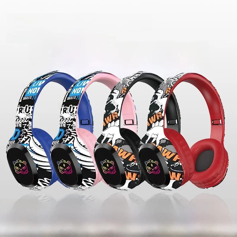 Auriculares Circumaurales Inalámbricos con Ranura para Tarjeta TF y Bluetooth