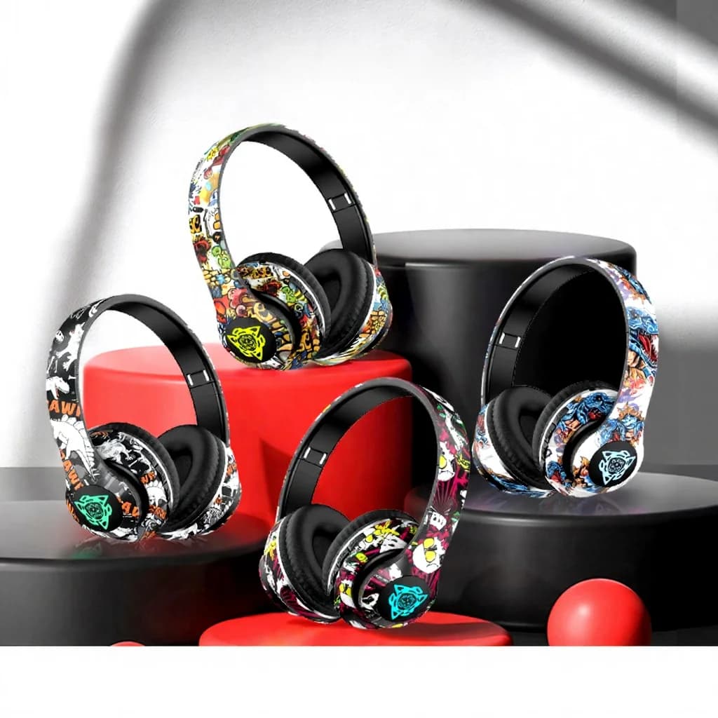 Auriculares Bluetooth inalámbricos supraaurales con micrófono, controlador de 40 mm y batería de 350 mAh