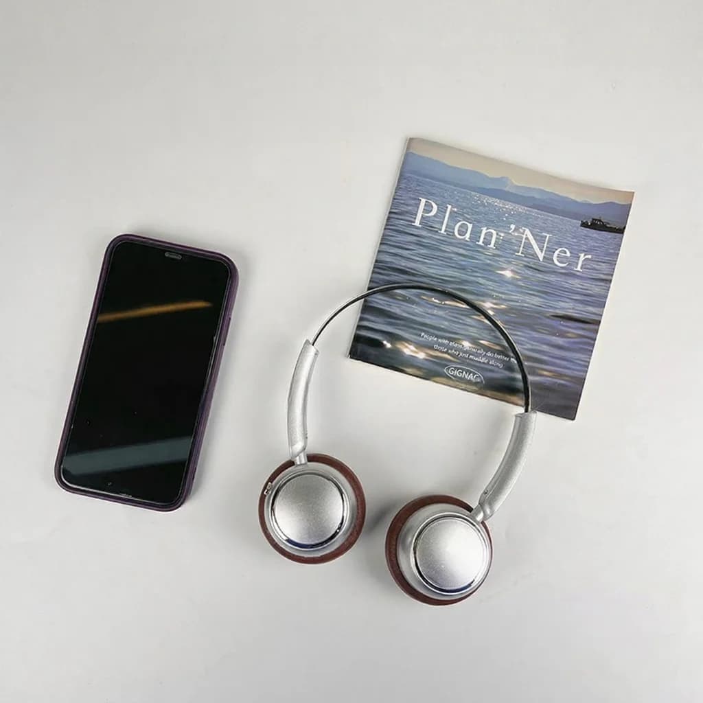Auriculares Retro Inalámbricos de Diadema con Radio FM y Bluetooth 5.4
