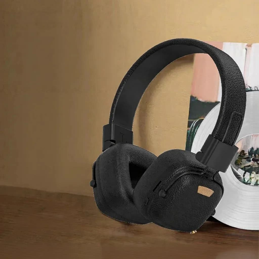 Auriculares Bluetooth retro supraaurales con modos EQ y diseño plegable