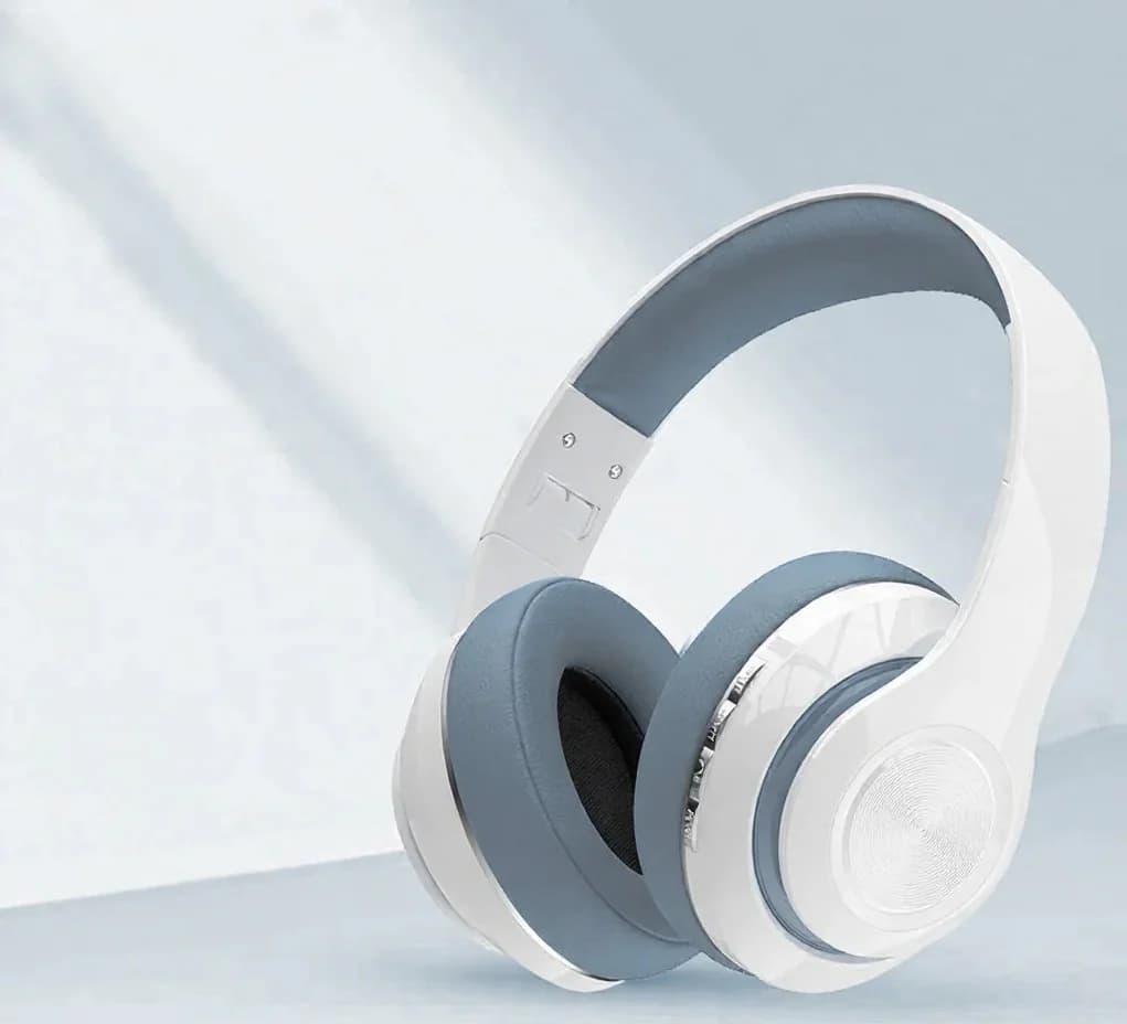 Auriculares inalámbricos supraaurales con radio FM y ranura para tarjeta TF