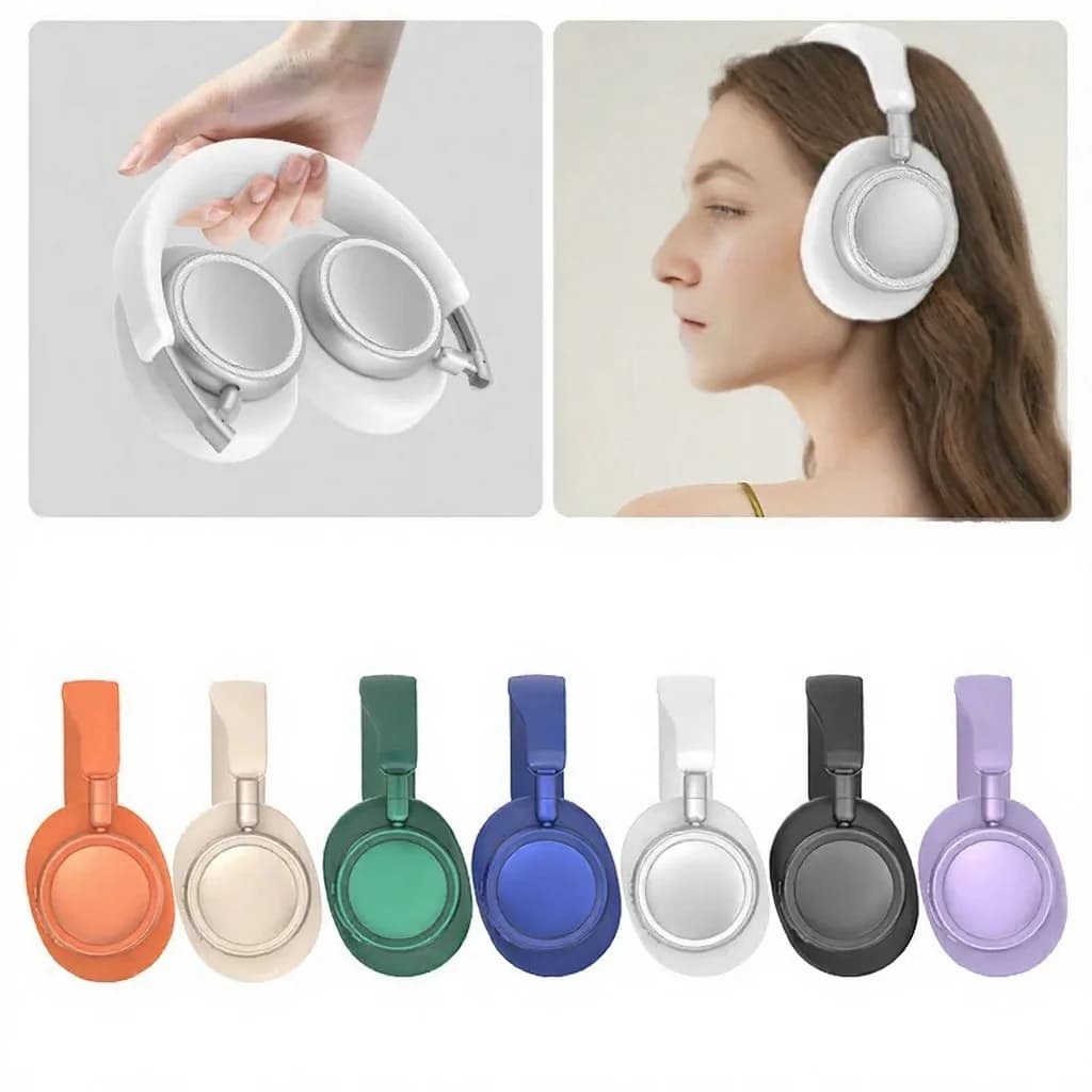 Auriculares Inalámbricos Bluetooth Diadema con Graves Profundos y Carga Type-C