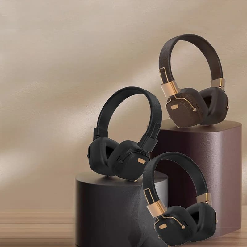 Auriculares Bluetooth retro supraaurales con modos EQ y diseño plegable