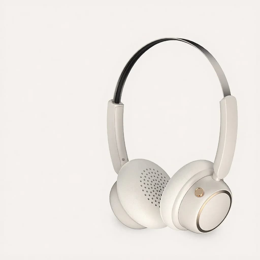 Auriculares inalámbricos Bluetooth retro con diadema de metal y larga duración de batería