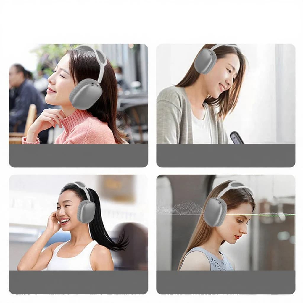 Auriculares inalámbricos supraaurales con copas magnéticas y diadema de malla