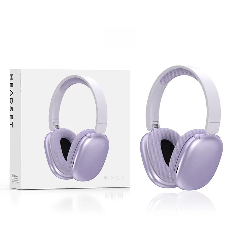Auriculares inalámbricos Bluetooth supraaurales con larga duración de batería
