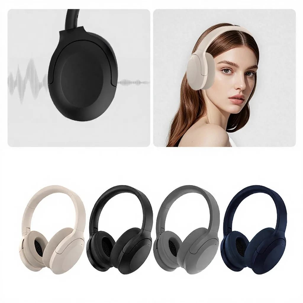 Auriculares Bluetooth Inalámbricos Supraaurales Estéreo con Cancelación Activa de Ruido