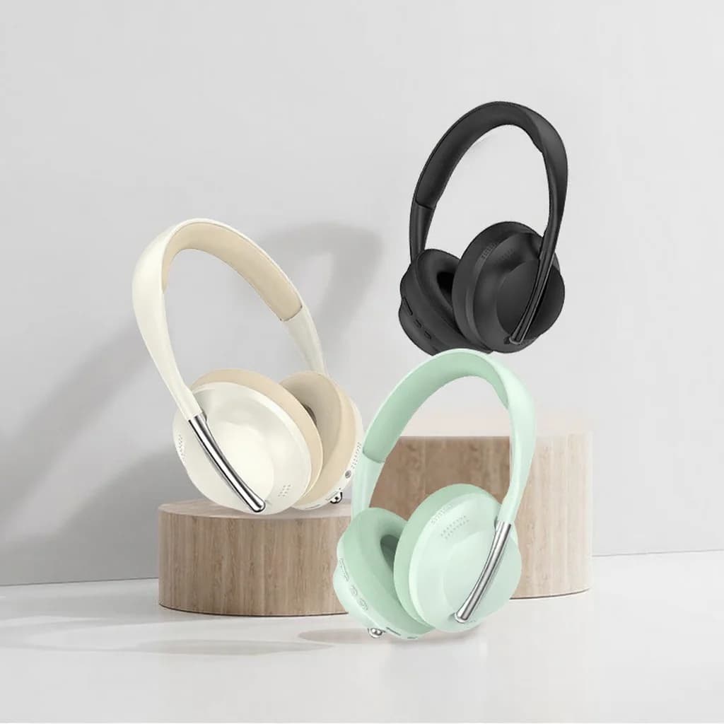 Auriculares inalámbricos supraaurales con radio FM y ranura para tarjeta TF