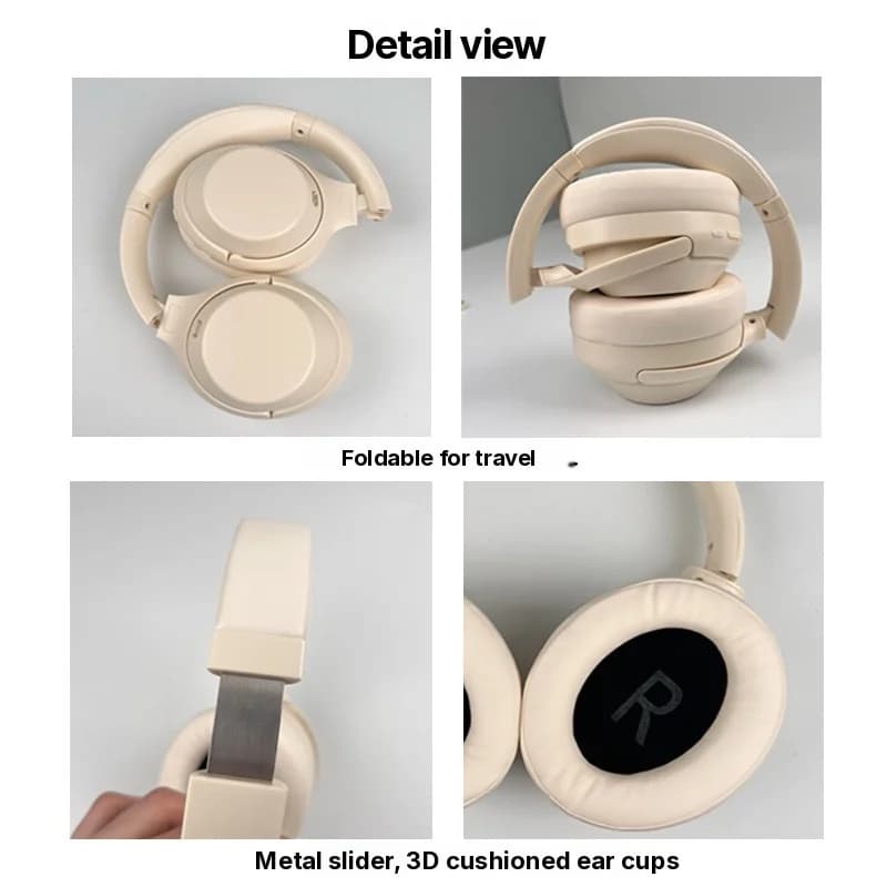 Auriculares Bluetooth inalámbricos circumaurales con cancelación activa de ruido
