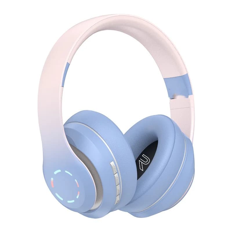 Auriculares inalámbricos supraaurales con luces LED y radio FM