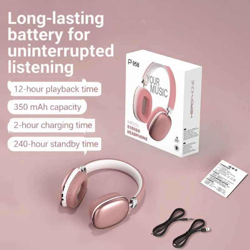 Auriculares Inalámbricos Circumaurales con Radio FM y Ranura para Tarjeta TF
