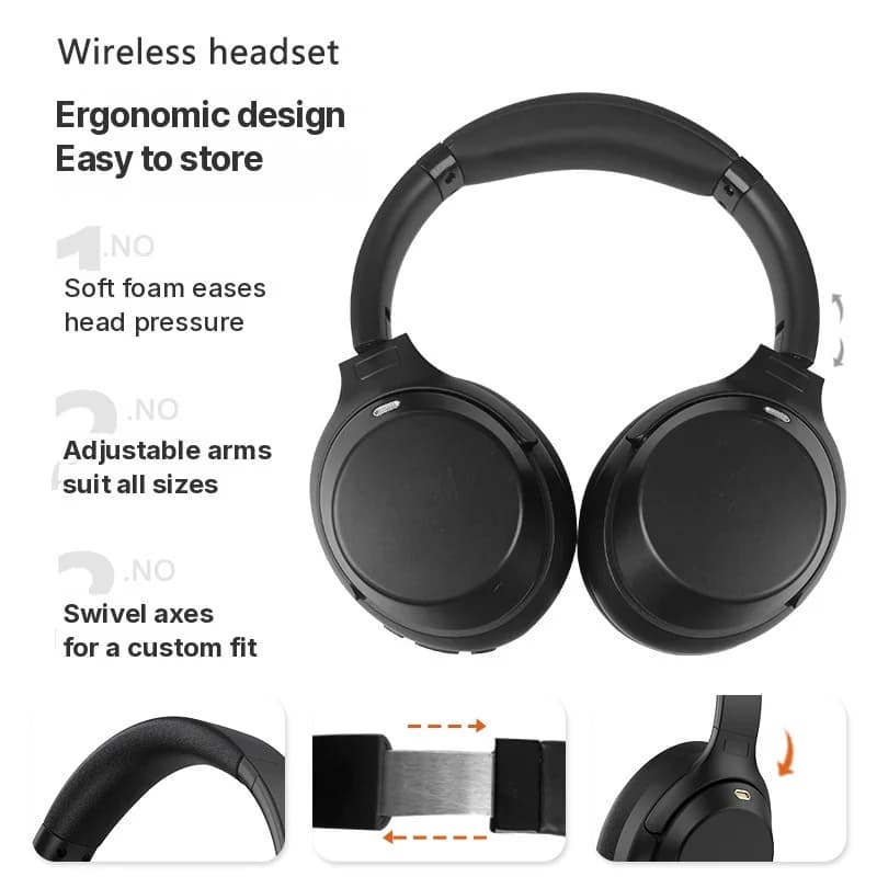 Auriculares Bluetooth Inalámbricos Supraaurales con Cancelación Activa de Ruido