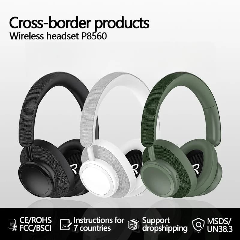 Auriculares inalámbricos supraaurales con graves profundos y larga duración de batería