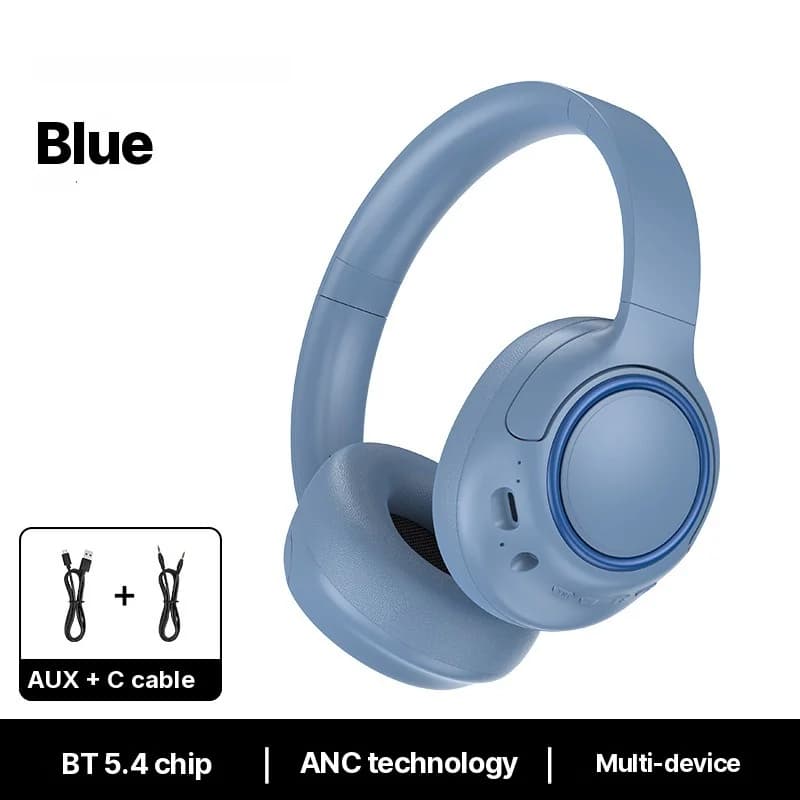 Auriculares Inalámbricos con Cancelación Activa de Ruido y Micrófono, 35H de Batería