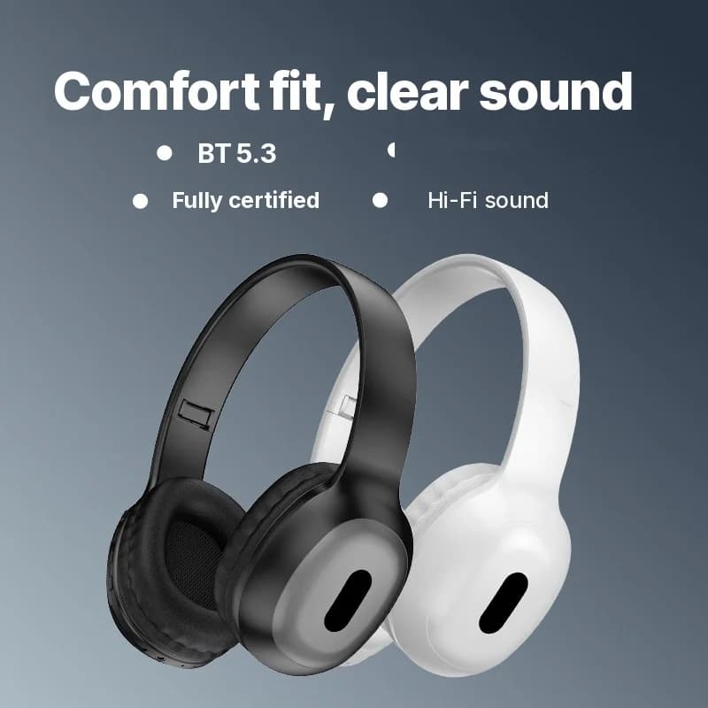 Auriculares Bluetooth supraaurales con ranura para tarjeta TF y entrada AUX