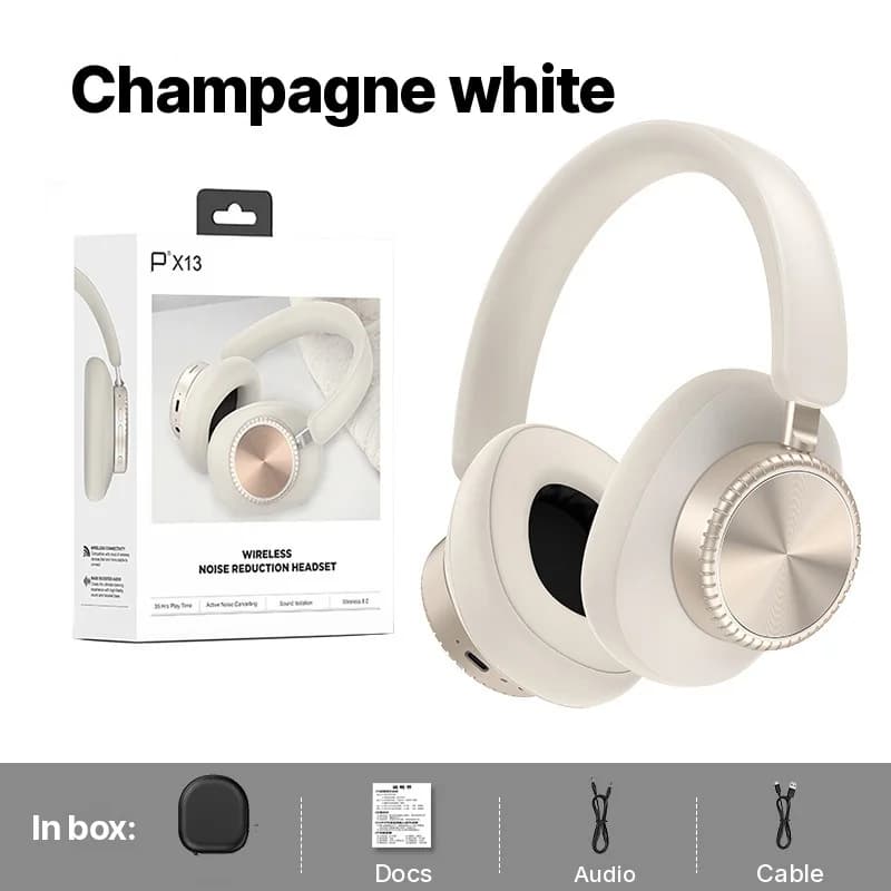 Auriculares Inalámbricos Bluetooth Circumaurales con Cancelación de Ruido y Estuche