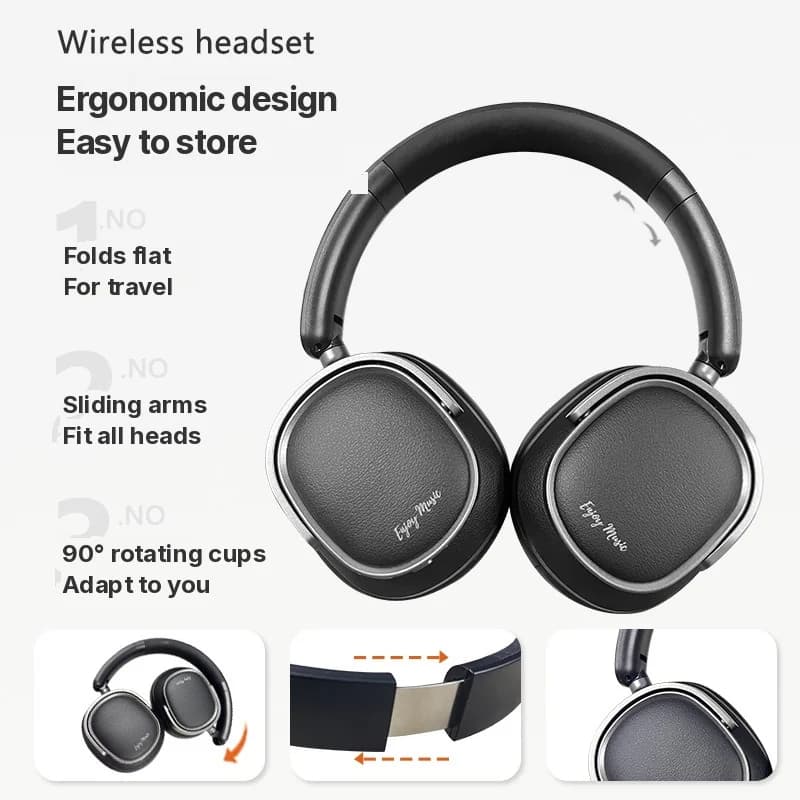 Auriculares Bluetooth Circumaurales Retro con Cancelación Activa de Ruido