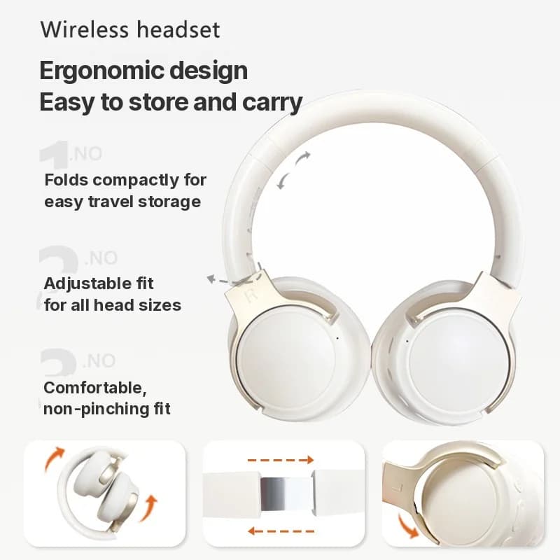 Auriculares Bluetooth Inalámbricos Supraaurales con Cancelación Activa de Ruido