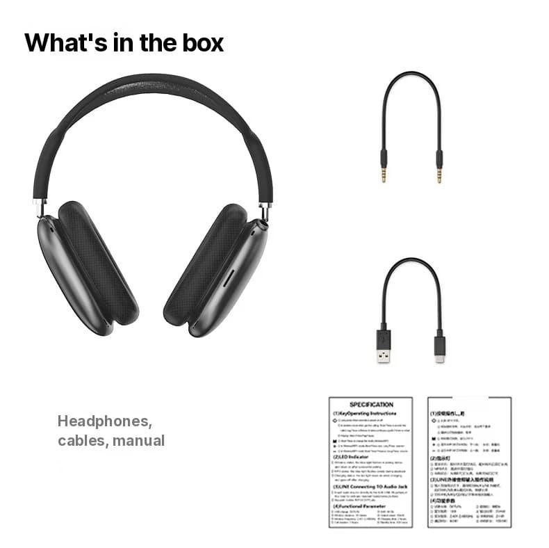 Auriculares Circumaurales Bluetooth 5.4 con Perilla Giratoria y Radio FM