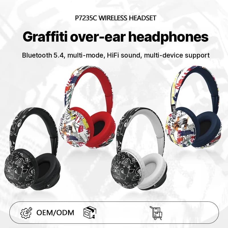 Auriculares Inalámbricos de Diadema con Bluetooth 5.4 y Ranura para Tarjeta TF