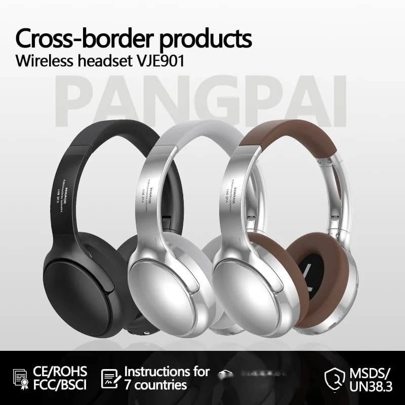 Auriculares Retro Inalámbricos Bluetooth Over-Ear Estéreo con Micrófono