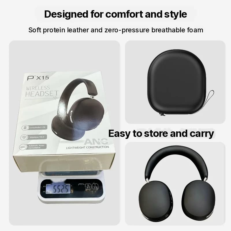 Auriculares inalámbricos supraaurales con ANC y carga Type-C