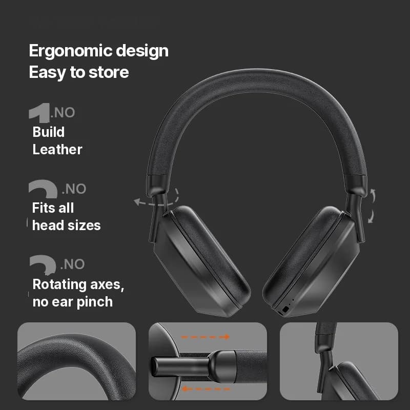 Auriculares inalámbricos supraaurales con radio FM y Bluetooth 5.4
