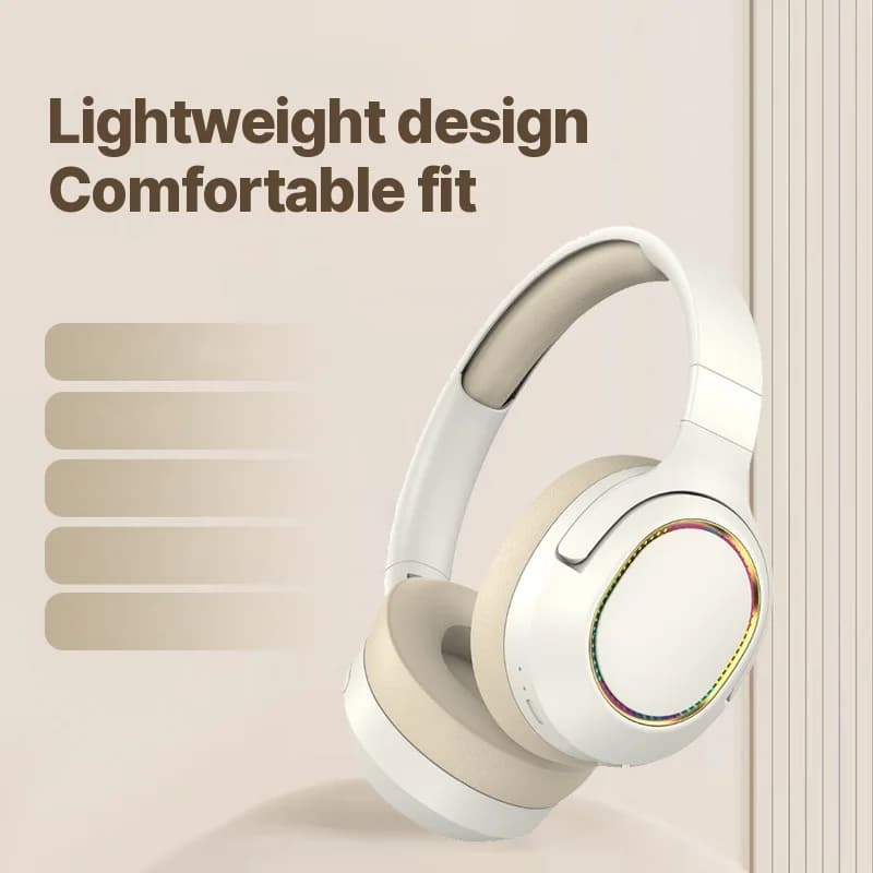 Auriculares gaming RGB inalámbricos Bluetooth supraaurales estéreo