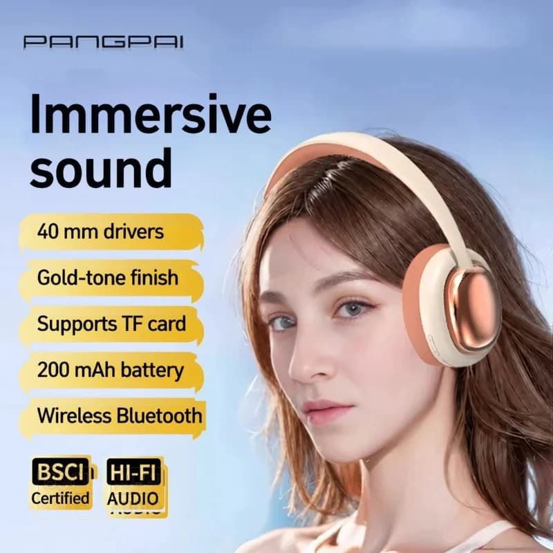 Auriculares Inalámbricos Bluetooth Circumaurales con Micrófono y Drivers de 40mm