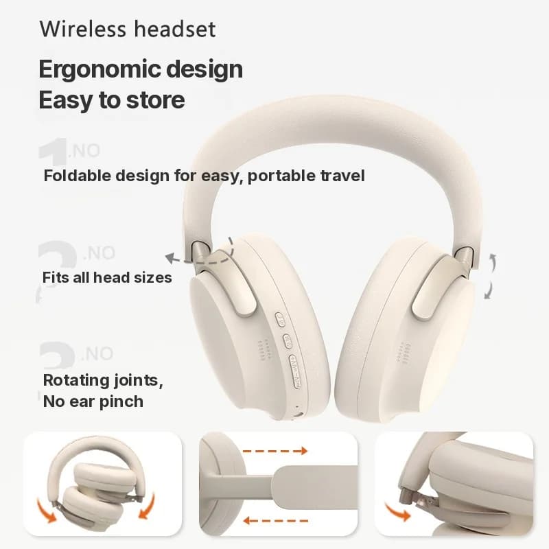 Auriculares Bluetooth Inalámbricos Circumaurales con Carga Type-C y Sonido Estéreo