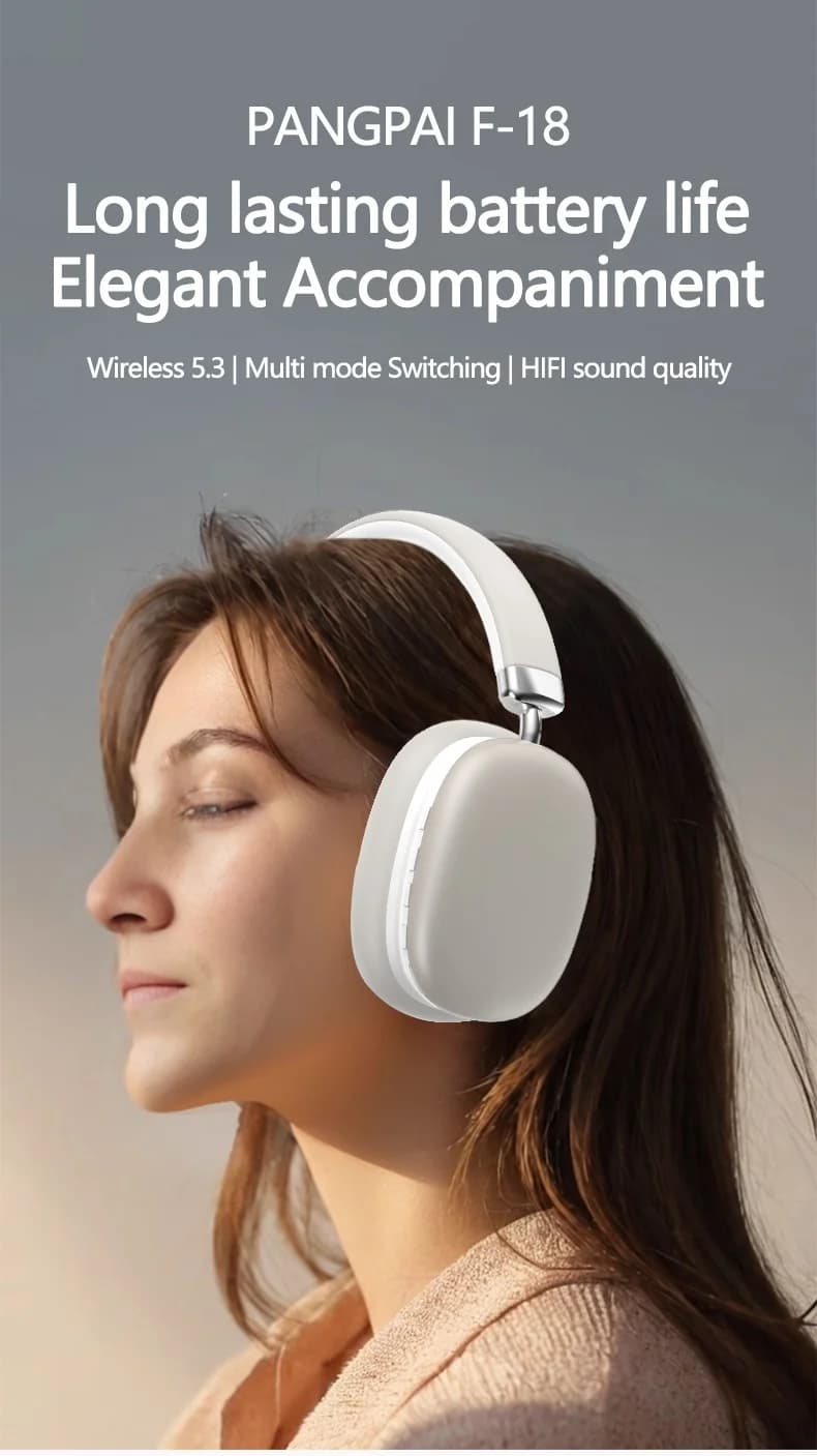 Auriculares Inalámbricos Diadema con Radio FM, Ranura para Tarjeta TF y Modo Cableado