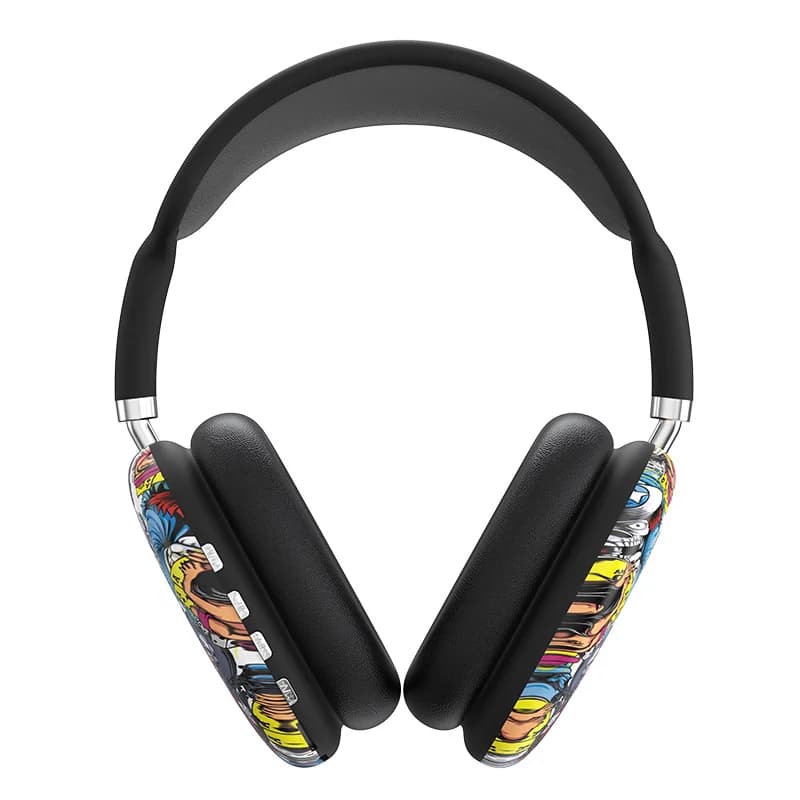 Auriculares Bluetooth Circumaurales Graffiti con Radio FM y Ranura para Tarjeta TF