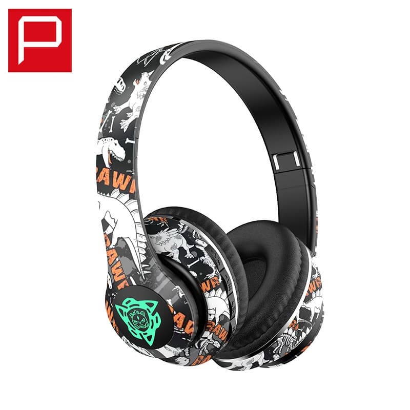 Auriculares Bluetooth Inalámbricos de Diadema Plegables con Diseño Graffiti
